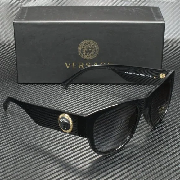 Versace Black Polarized 55mm Sunglasses